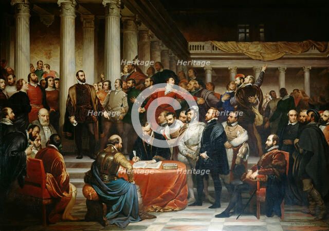 The Compromise of Nobles on 5 April 1566, 1849. Creator: De Bièfve, Edouard (1808-1882).