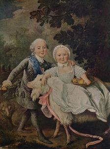 The Comte d'Artois and His Sister Clotilde , 1763 (c1927). Artist: Francois Hubert Drouais
