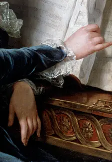 The Comtesse de Selve Making Music detail, 1787. Artist: Adélaïde Labille-Guiard