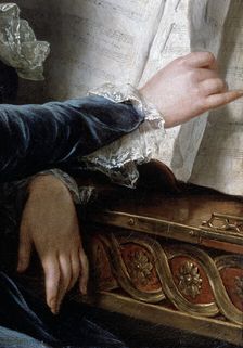 The Comtesse de Selve Making Music detail, 1787. Artist: Adélaïde Labille-Guiard