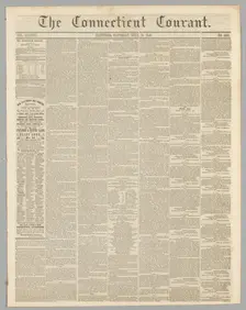 The Connecticut Courant, Vol. LXXXVII, No. 4461, July 20, 1850. Creator: Unknown