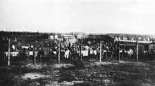 The concentration camp at Frith Hill, Camberley 1914, (1915)