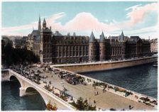 The Conciergerie and the Pont Neuf, Paris, c1900