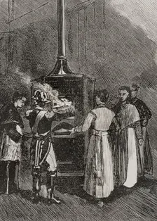 The conclave for the election of Pope Leo XIII, Rome, 1878. Creator: Unknown