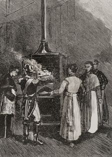 The conclave for the election of Pope Leo XIII, Rome, 1878. Creator: Unknown