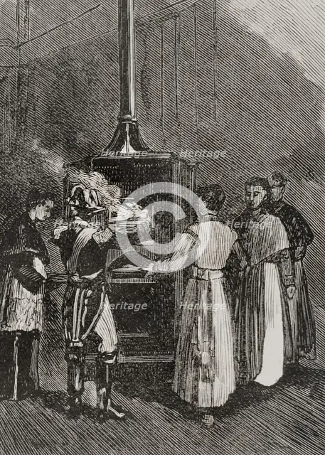 The conclave for the election of Pope Leo XIII, Rome, 1878.  Creator: Unknown.