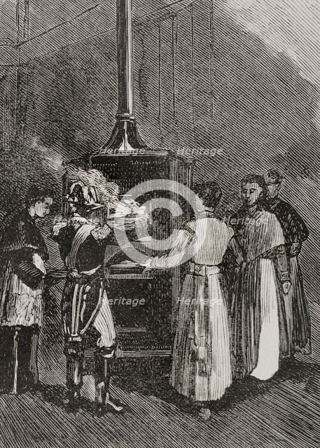 The conclave for the election of Pope Leo XIII, Rome, 1878.  Creator: Unknown.