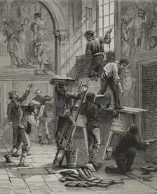 The conclave for the election of Pope Leo XIII, Rome, 1878. Creator: Unknown