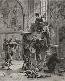 The conclave for the election of Pope Leo XIII, Rome, 1878. Creator: Unknown