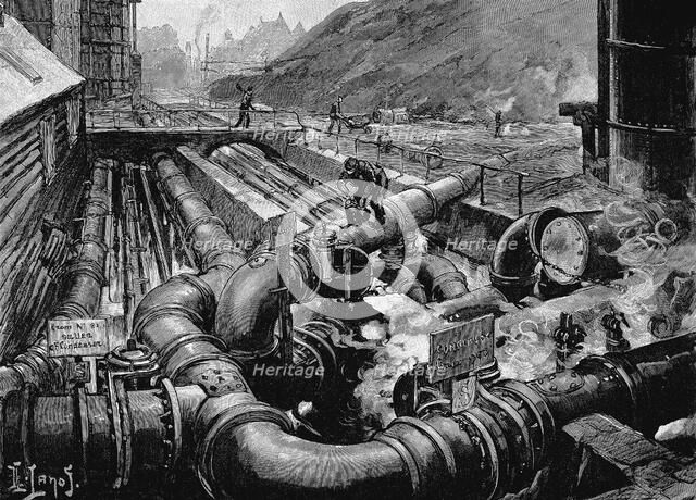 The condensers at the South Metropolitan Gas Company's works, East Greenwich, London, 1891. Artist: Unknown