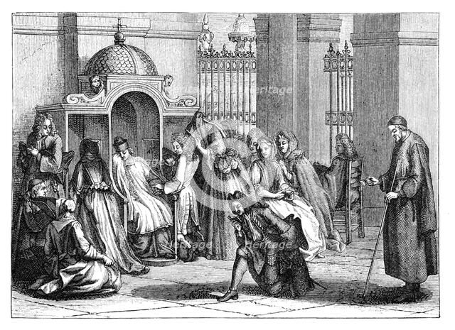 The Confession, (1885).Artist: Bernard Picart