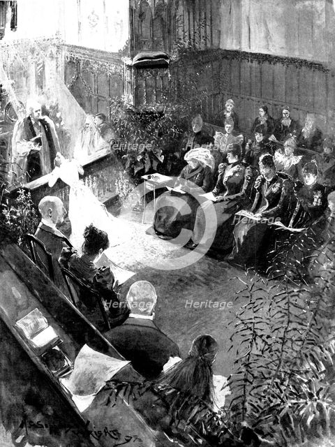 The Confirmation of Princess Margaret of Connaught in the Private Chapel, Windsor Castle..., 1898. Creator: Unknown.