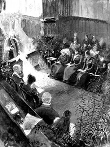 The Confirmation of Princess Margaret of Connaught in the Private Chapel, Windsor Castle..., 1898. Creator: Unknown