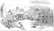 The conflict at Ballinhassig - sketched by Mr. Mahony, Cork, 1845. Creator: Smyth