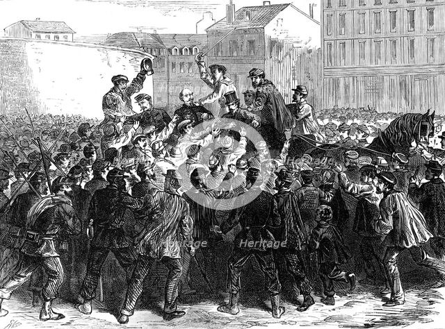 The Conflict in Paris: assault on General Chanzy, 1871. Creator: Unknown.
