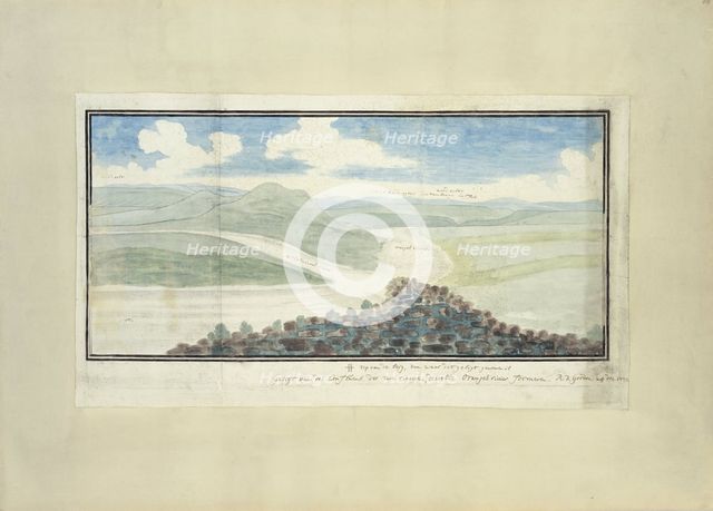 The confluence of the Caledon and Orange Rivers, seen from the south-west, 1777. Creator: Robert Jacob Gordon.