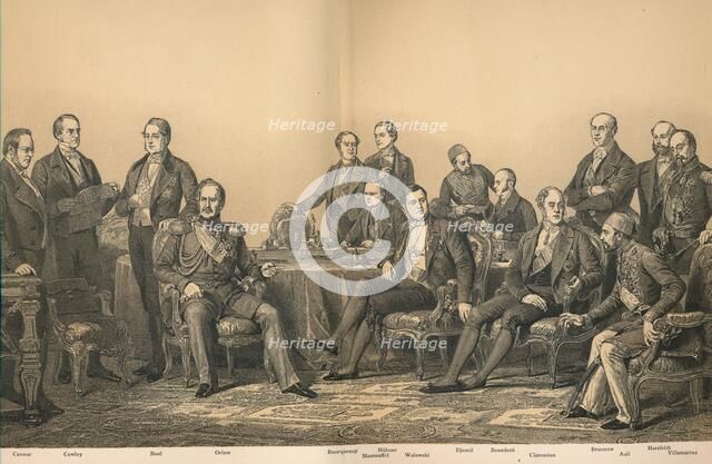 'The Congress of Paris in 1856', 1907. Artist: Auguste Blanchard.