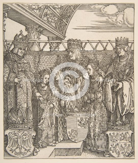 The Congress of Princes at Vienna, from the Triumphal Arch of Emperor Maximilian I, 1515. Creator: Albrecht Durer.