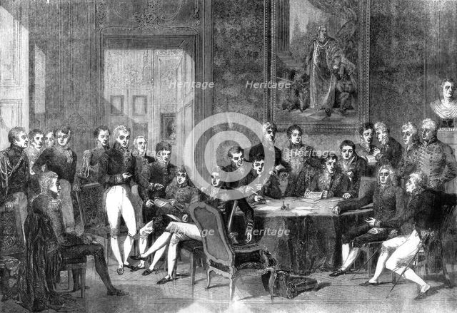 The Congress of Vienna, 1856.Artist: Eugene Louis Gabriel Isabey