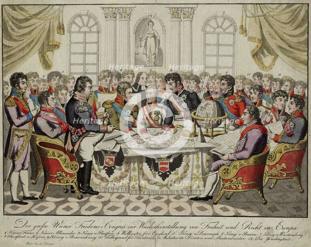 The Congress of Vienna, c. 1815. Artist: Anonymous  