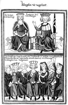 The Congress of Wartburg, 15th century (1849).Artist: A Bisson