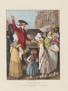 The Conjurer. From: Twenty four subjects exhibiting the costume of Paris, 1822. Creator: Chalon; John James (1778-1854)