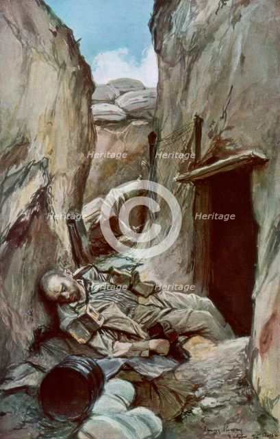 'The Conquered Trenches of Perthes', Champagne, France, October 1915, (1926).Artist: Francois Flameng