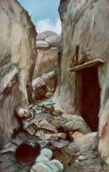 The Conquered Trenches of Perthes Champagne, France, October 1915, (1926).Artist: Francois Flameng