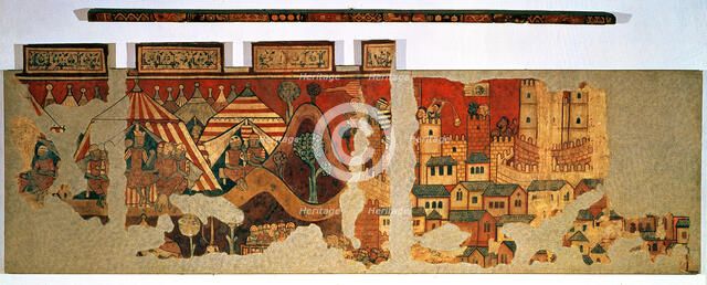 The conquest of Majorca, mural painting, from the late 13th century.