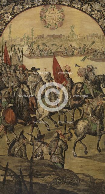The Conquest of Mexico by Hernan Cortés.