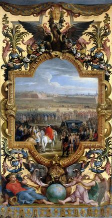 The conquest of Cambrai on April 18, 1677. Artist: Le Brun, Charles (1619-1690)