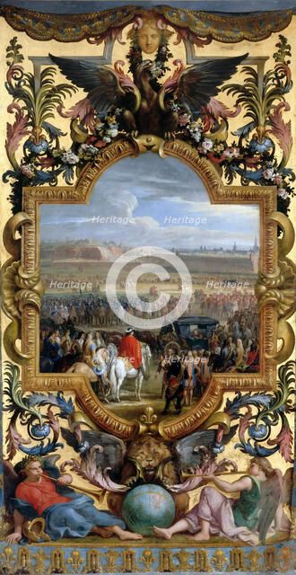 The conquest of Cambrai on April 18, 1677. Artist: Le Brun, Charles (1619-1690)
