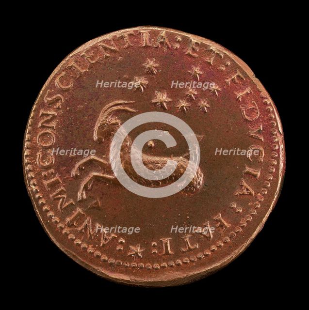 The Constellation Capricorn [reverse], 1537. Creator: Domenico de'Vetri.