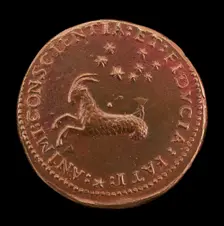 The Constellation Capricorn [reverse], 1537. Creator: Domenico de'Vetri
