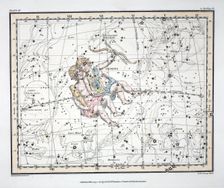 The Constellations (Plate XV) Gemini, from A Celestial Atlas by Alexander Jamieson, 1822
