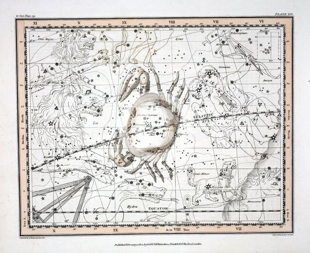 The Constellations (Plate XVI) Cancer, 1822.