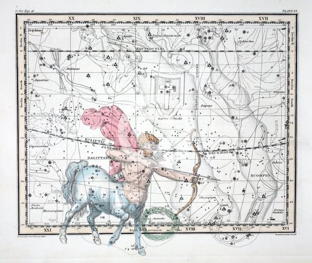 The Constellations (Plate XX) Sagittarius, 1822.