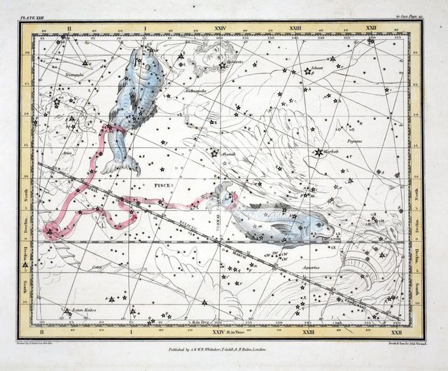 The Constellations (Plate XXII) Pisces, 1822.