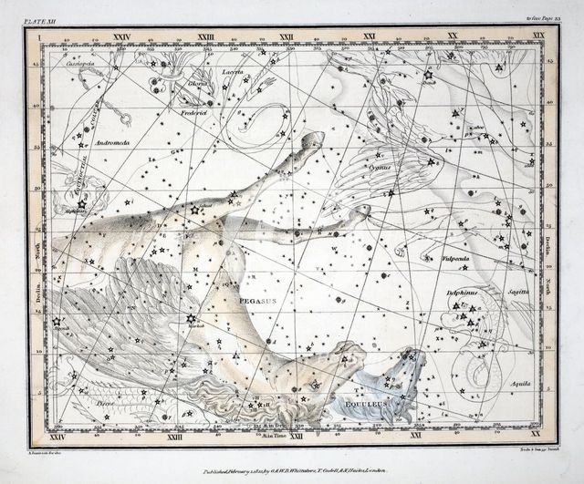 The Constellations (Plate XII) Pegasus, and Equuleus, 1822.