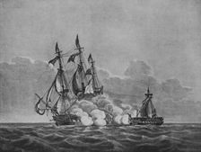 The Constitution and the Java, c1813. Artist: Nicholas Pocock