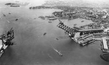 The construction of the Sydney Harbour Bridge in Jan 1930 and 1931. Creator: Isabel Edith Doris Francis