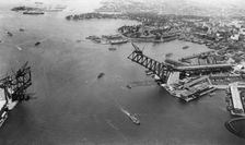 The construction of the Sydney Harbour Bridge in Jan 1930 and 1931. Creator: Isabel Edith Doris Francis