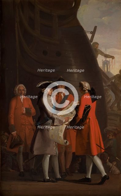 The Construction of Copenhagen´s Dock in the Reign of Christian VI, 1786-1787. Creator: Nicolai Abraham Abildgaard.