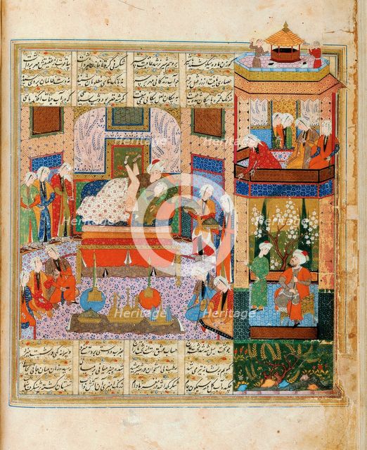 The Consummation of the Marriage Between Khusraw and Shirin (Miniature From the Cycle of Eight Poeti Artist: Iranian master  