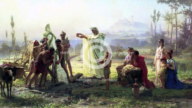 'The Consecration of the Herma', 1874.  Artist: Fyodor Andreyevich Bronnikov