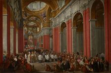 The Consecration of Giuseppe Pozzobonelli as Archbishop in San Carlo al Corso, 1744. Creator: Pannini (Panini), Giovanni Paolo (1691-1765)