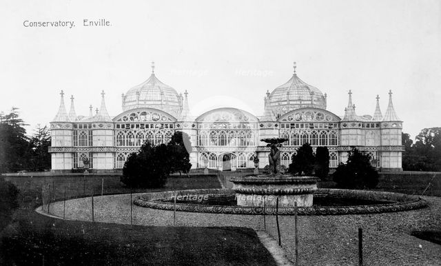 The conservatory at Enville Hall, Staffordshire, c1910. Artist: Unknown