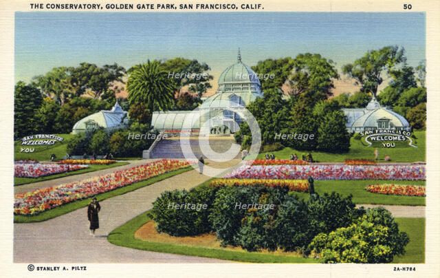The Conservatory, Golden Gate Park, San Francisco, California, USA, 1932. Artist: Unknown