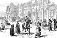 The Conspiracies in St. Petersburg: searching for mines in front of the Winter Palace, 1881. Creator: Unknown