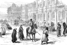 The Conspiracies in St. Petersburg: searching for mines in front of the Winter Palace, 1881. Creator: Unknown